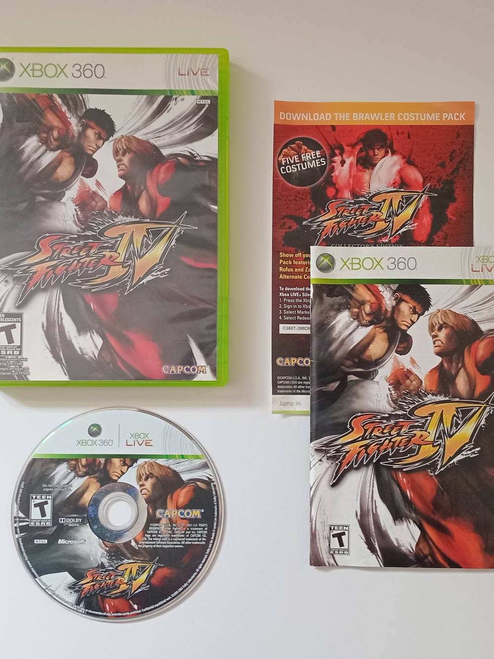 Street Fighter IV 4 (Microsoft Xbox 360, 2009) CIB Complete With Manual